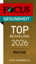 Zertifikat von Focus Gesundheit für Top Rehaklinik 2026